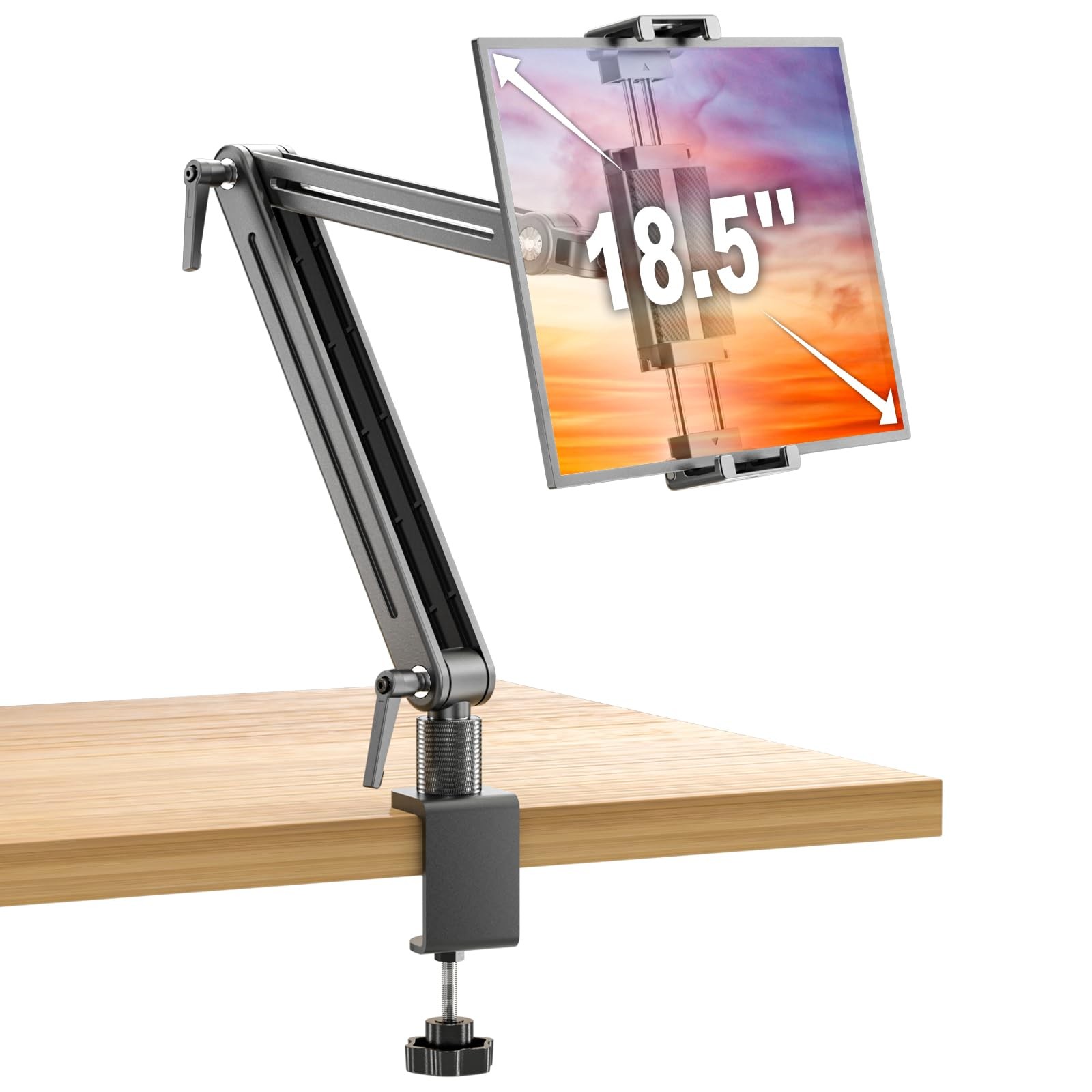 Adjustable Portable Monitor Stand 15.6" - 360° Rotating Base Tall Tablet Desk...