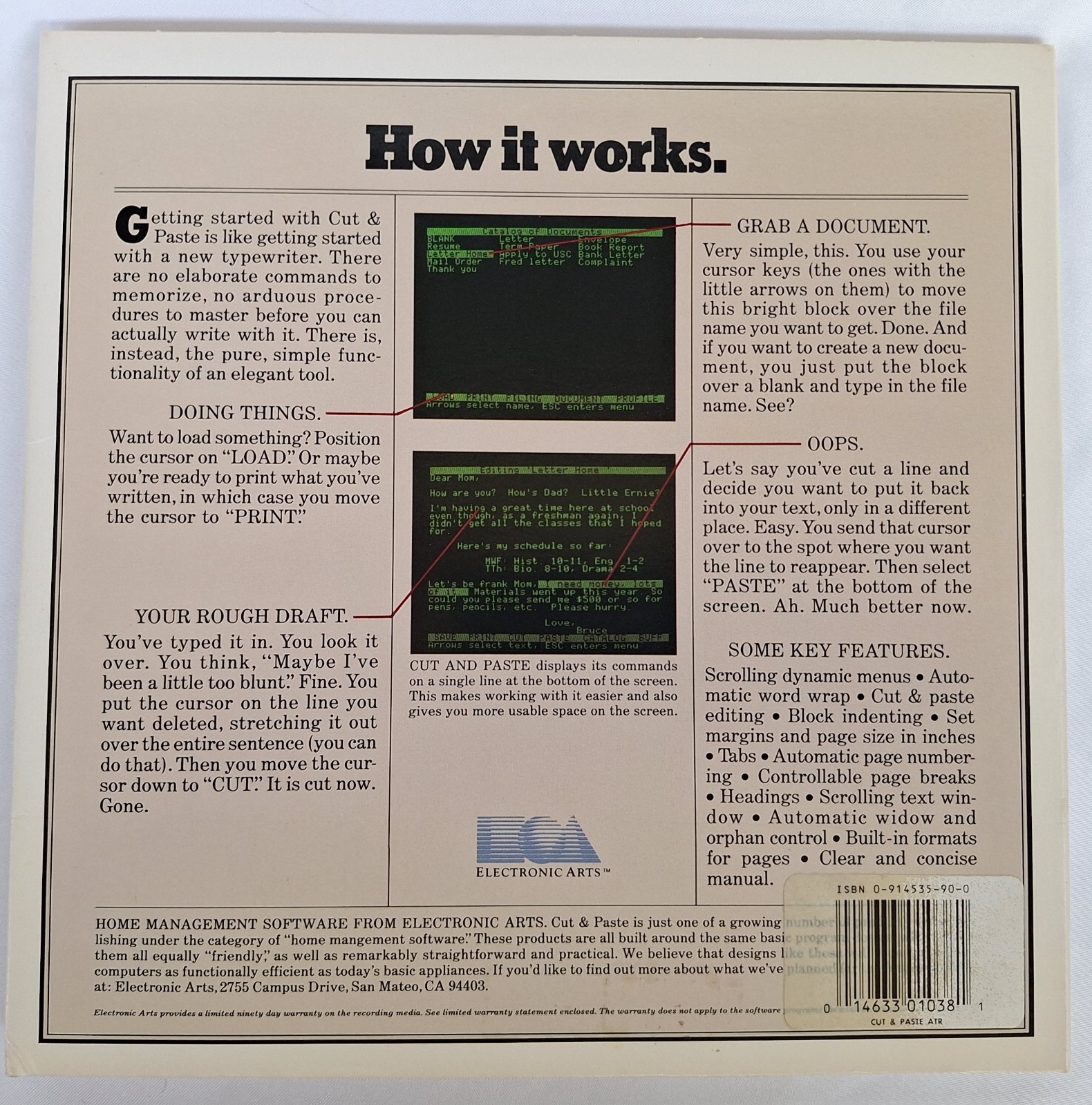 Cut And Paste Home Management Software For Atari Computers