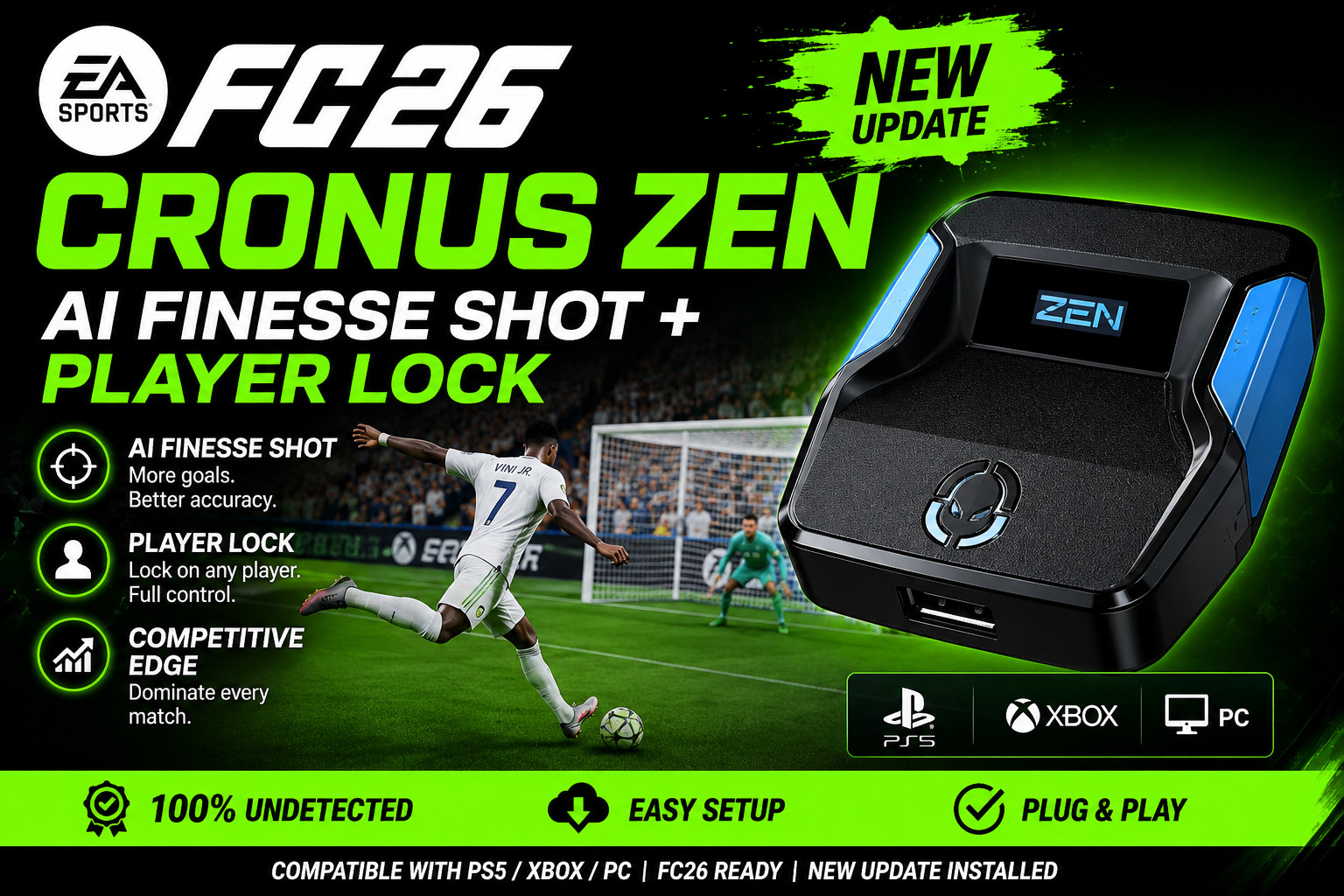 FC26 Cronus Zen Script | AI Finesse Shot + Player Lock | NEW Update PS5/Xbox/PC