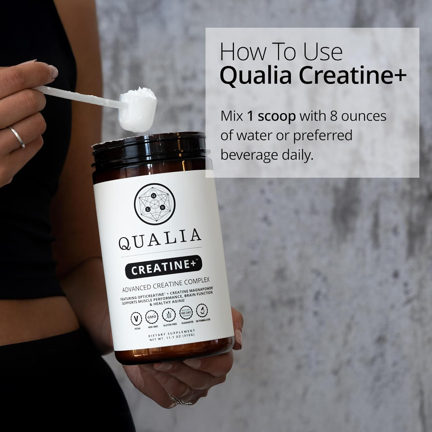 Qualia Creatine | Advanced Creatine Complex | 2 Sources + Magnesium | Optimized