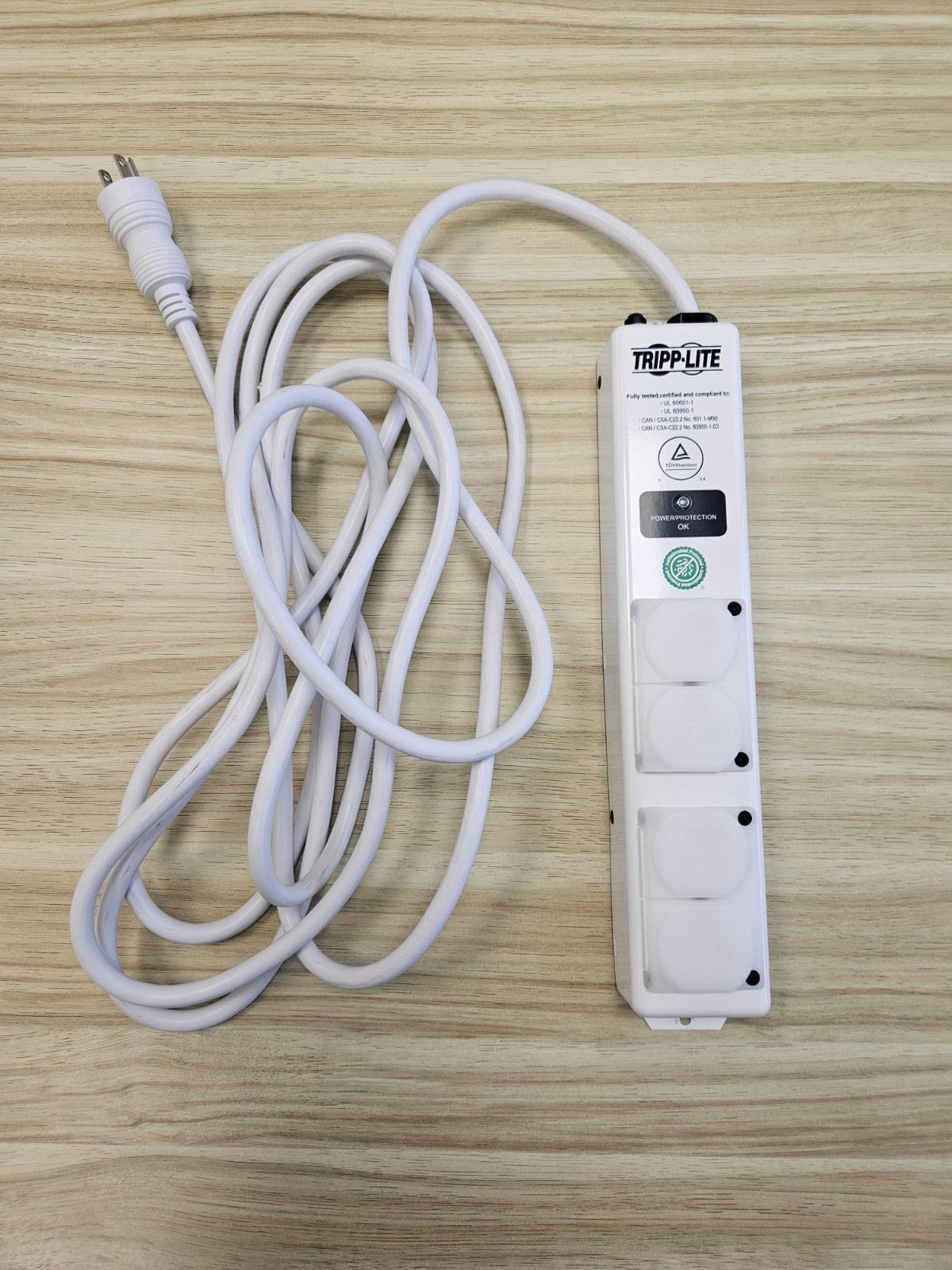TRIPP LITE SPS415HGULTRA Surge Protector Strip,4 Outlet,White