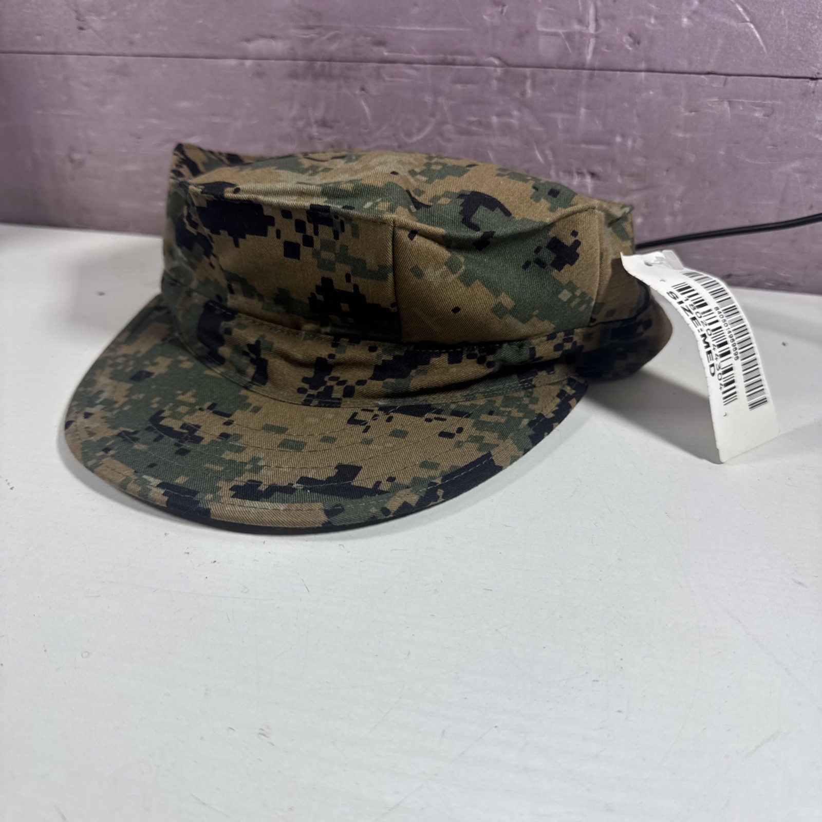 USMC Woodland MARPAT 8-Point Garrison Cap Not Embroidered