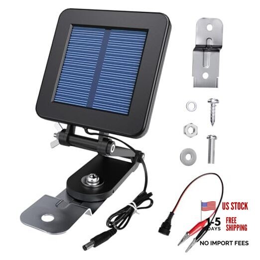 6V Solar Panel for Deer Feeder, Efficient Solar Panel Charger w/Adjustable