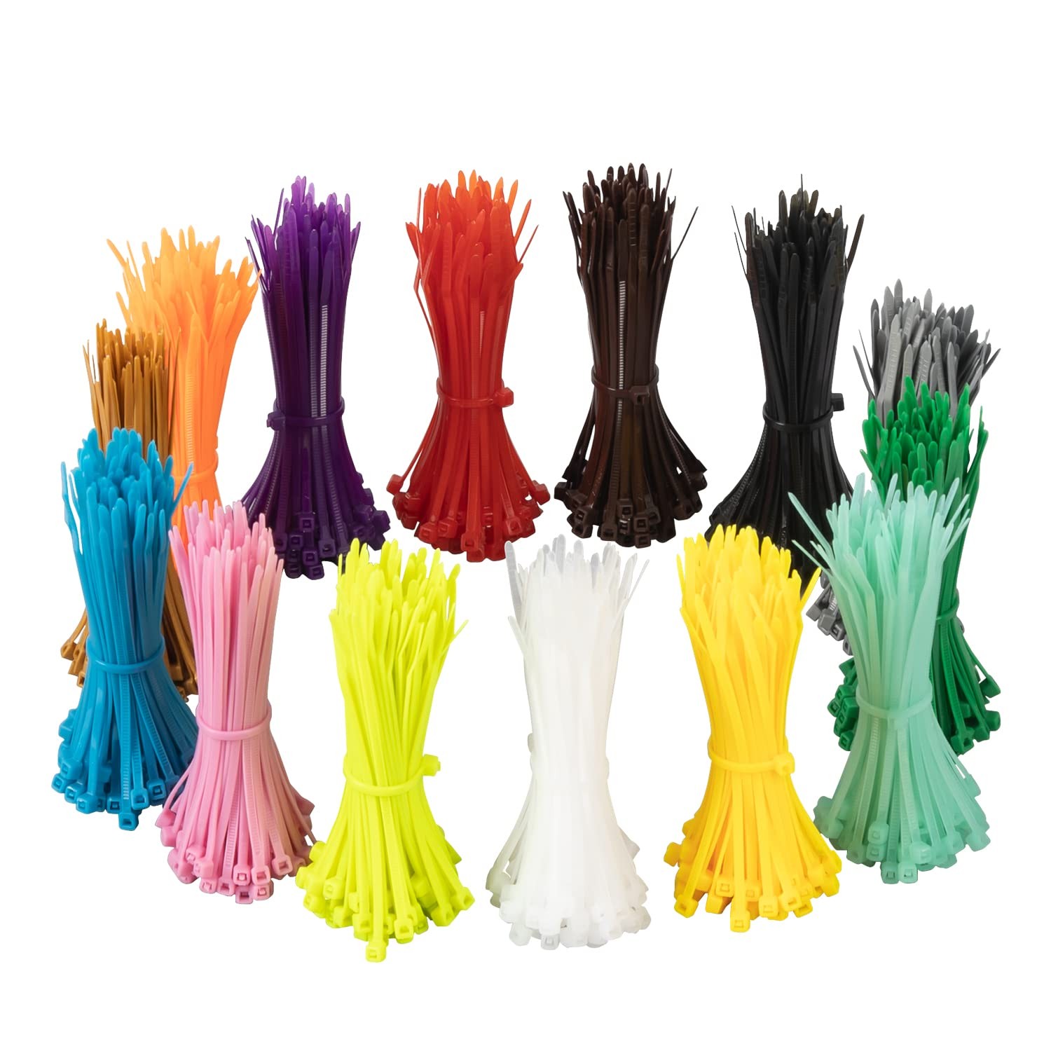 1400 PCS Colored Zip Ties 4 Inch, Multicolor Zip Ties, Mix Packed 14 Color Pl...