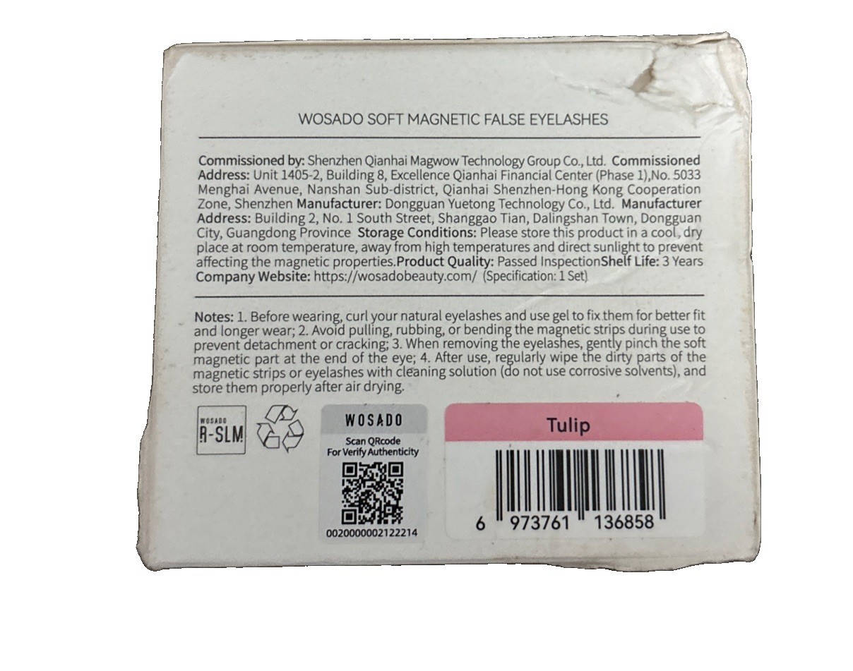 Wosado Soft Magnetic False Lashes TULIP (OPEN BOX)