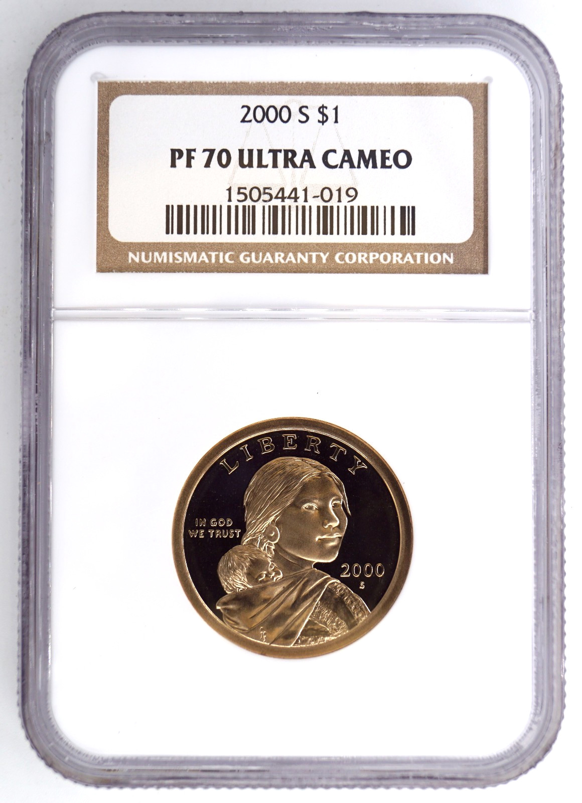 2000-S PROOF SACAGAWEA DOLLAR NGC PF70 ULTRA CAMEO 441019