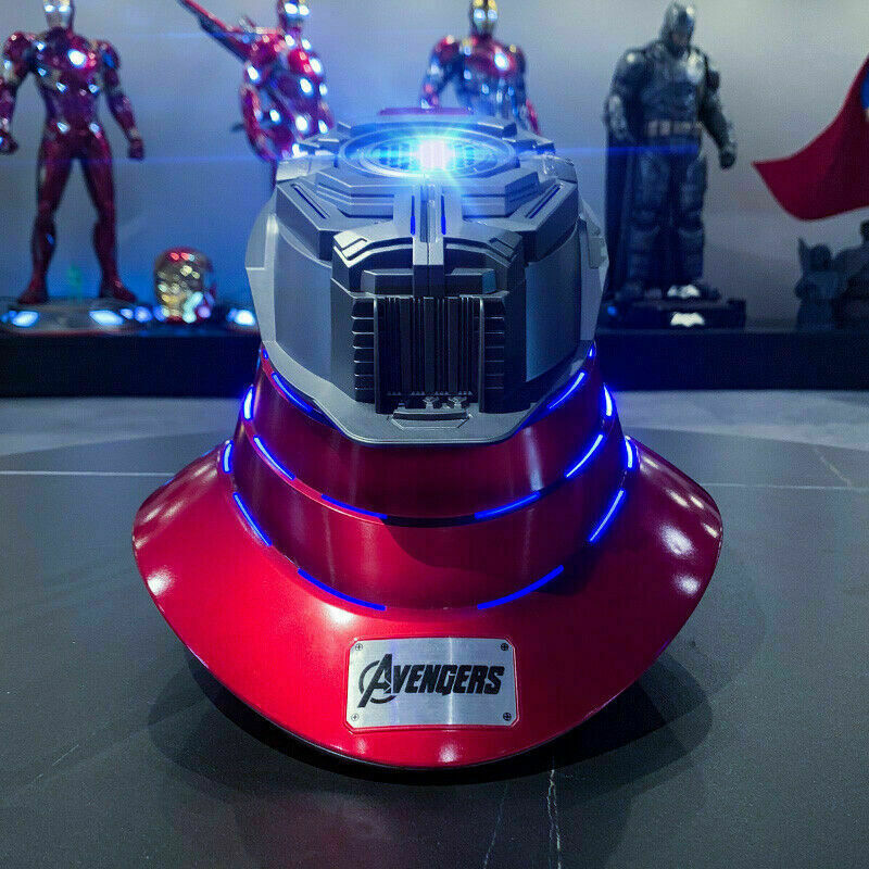 1:1 MK5/MK7 Iron Man Helmet LED Base Stand 5.2 Bluetooth Speaker Light UP Statue