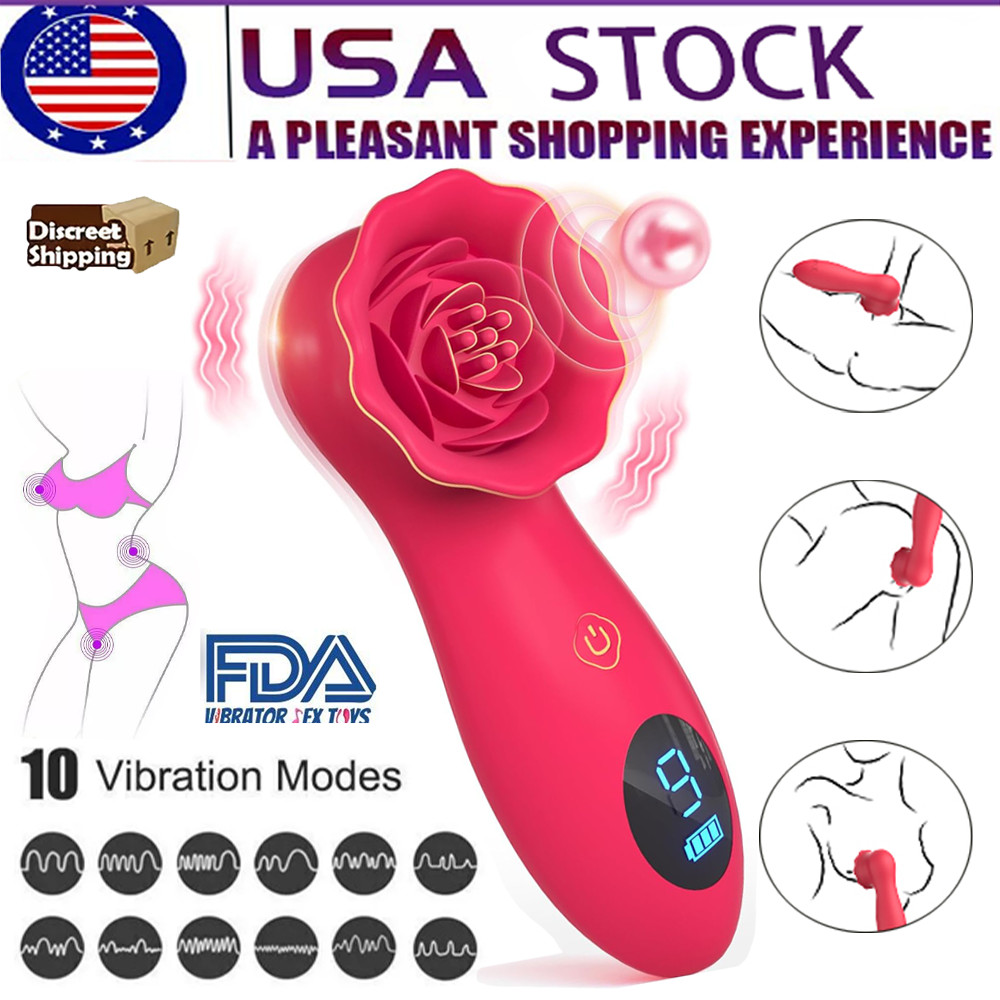 Clit Vibrator G-spot Dildo Licking Tongue Tapping Oral Sex Toys For Women Couple