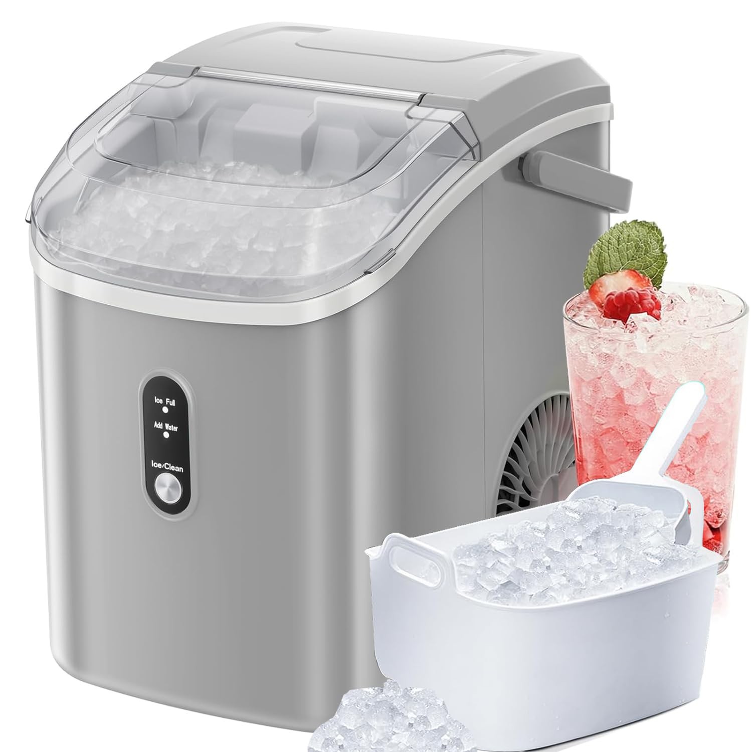 Antarctic Star Countertop Ice Maker with Soft Chewable Pellet Ice, 34lbs/24Hrs