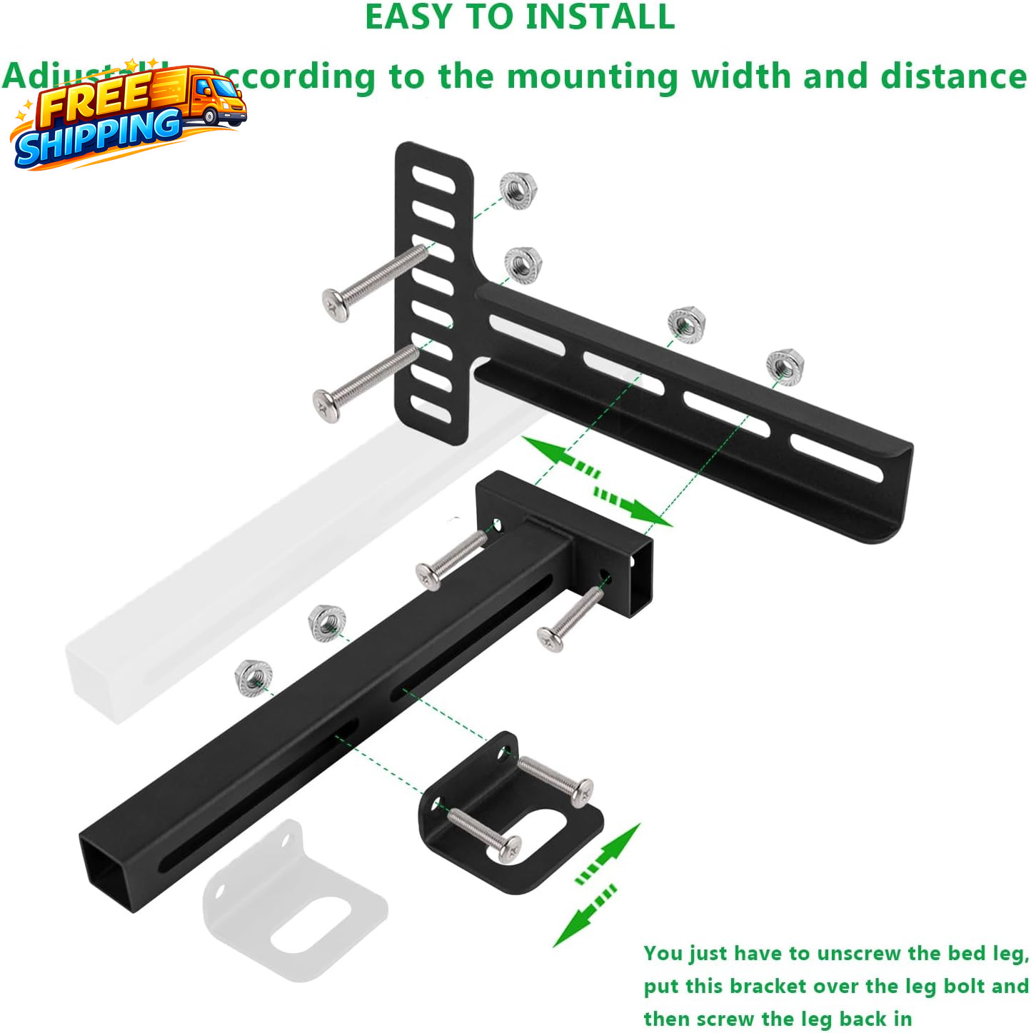 2Pcs Adjustable Headboard Brackets Universal Headboard Bracket Bed Extension