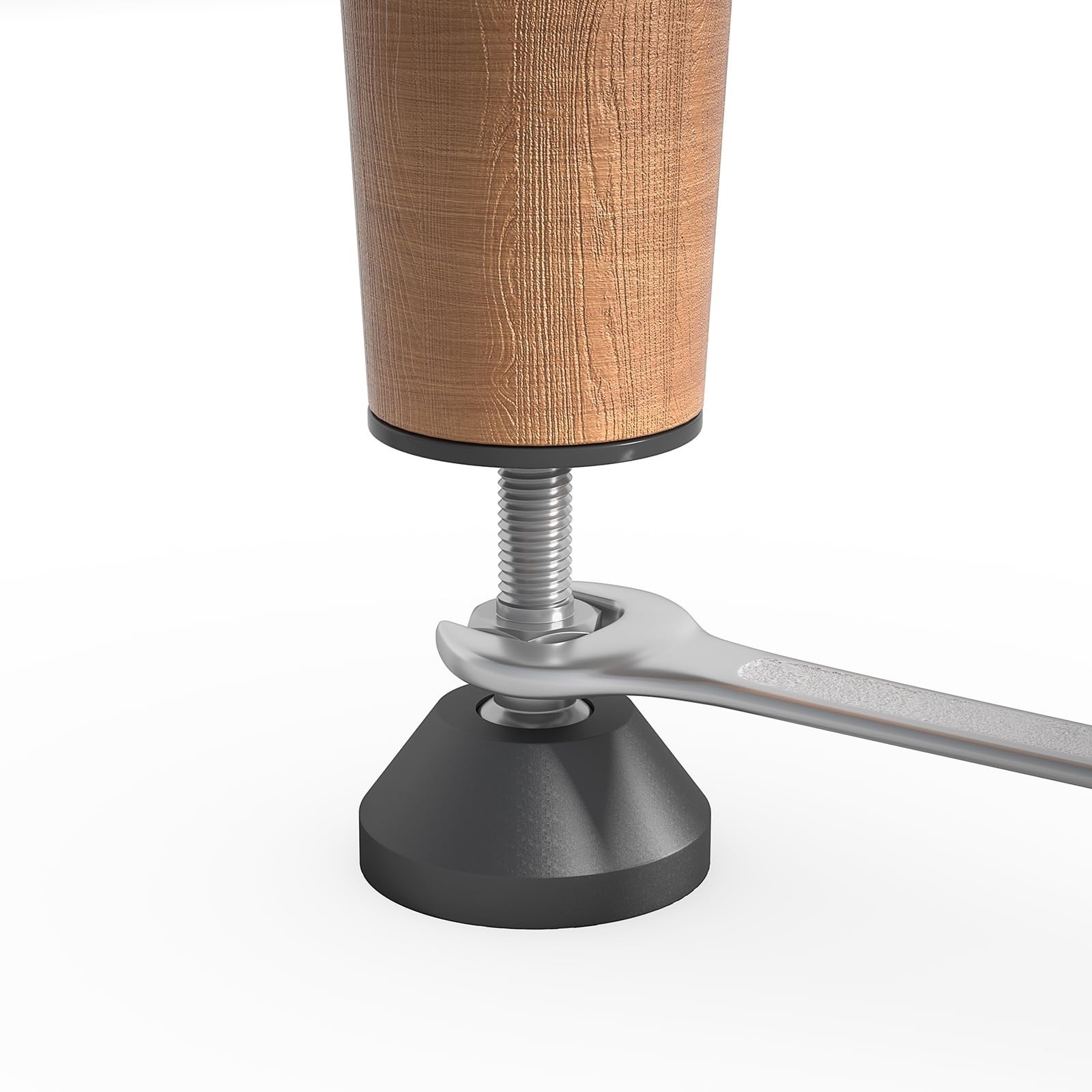 Heavy Duty Furniture Levelers - Dual Thread Design with Nut Kit - Adjustable ...