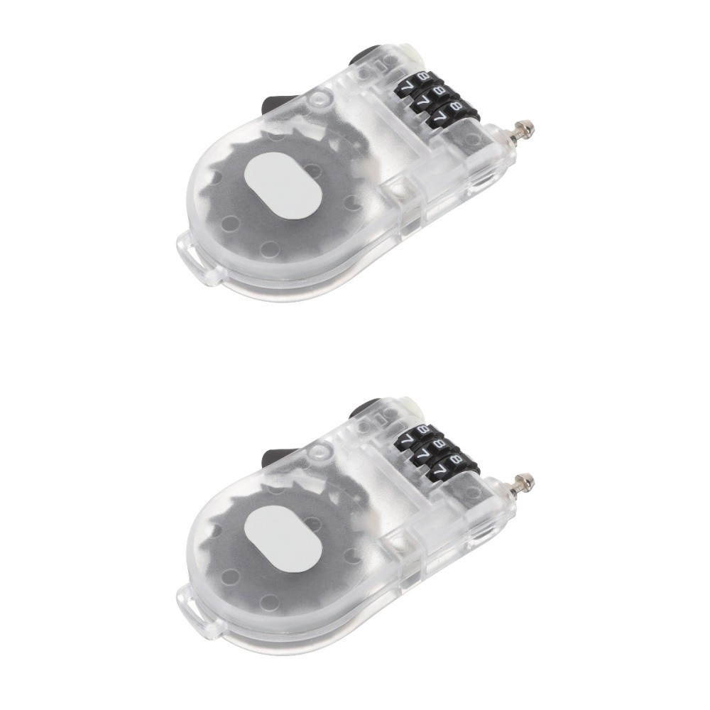 Set of 2 Retractable Snowboard Lock Combination for Heavy Duty Bike