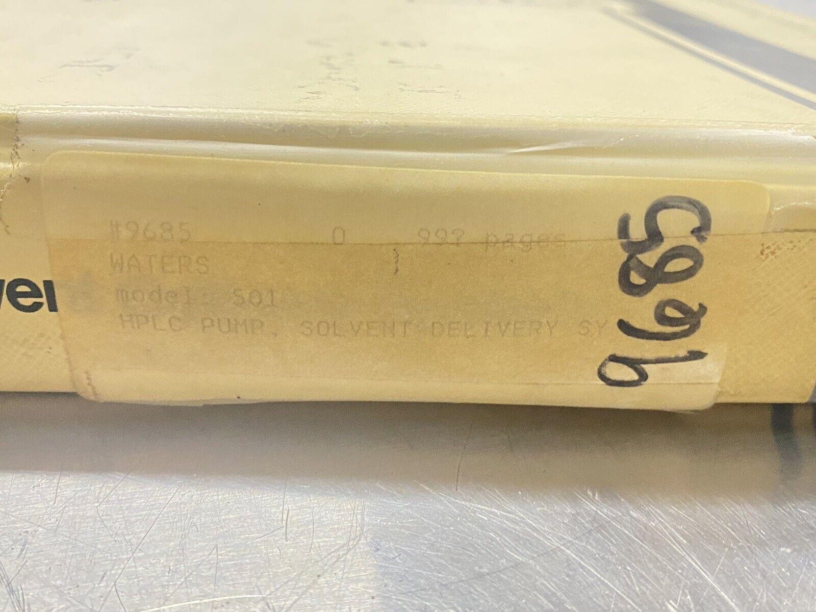 Waters 501 Solvent Delivery System - Users Guide / Instructions Manual