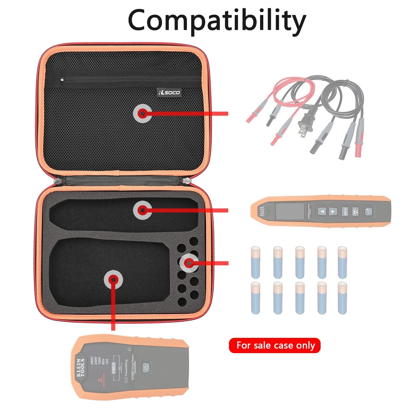 RLSOCO Carrying Case for Klein Tools ET450 Circuit Finder Kit