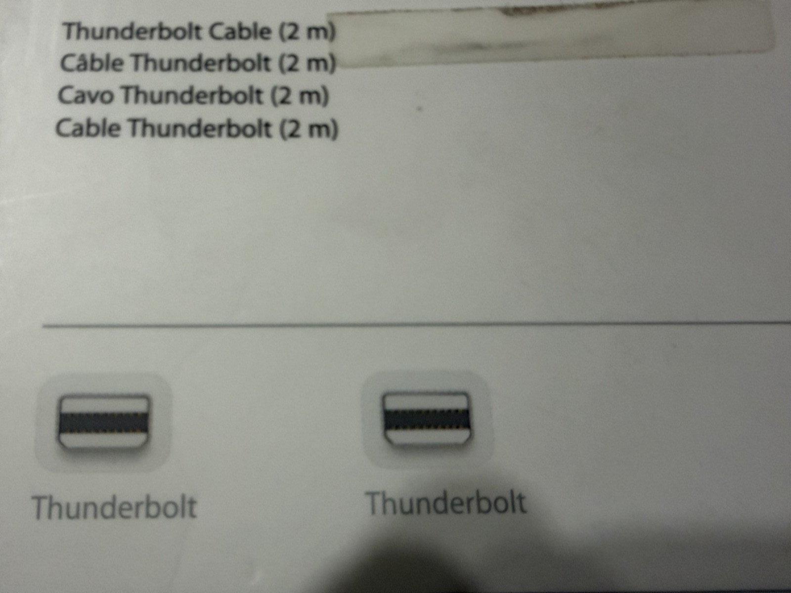 Apple Thunderbolt Cable 2M - White - MD861LLA