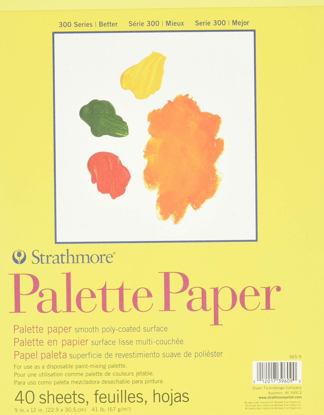 Palette Paper Pad 9x12 - 40 Sheets for Easy Mixing and Art Projects