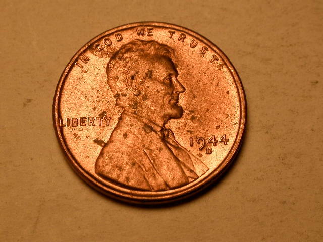 1944-D DDR-010 Doubled Die Reverse BU Red/Brown Lincoln Cent