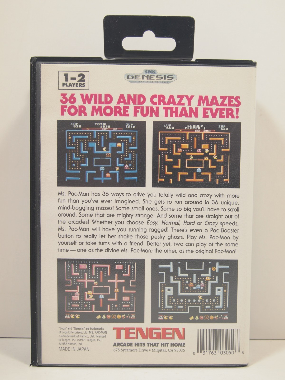 Ms. Pac-Man Case (SEGA Genesis) Authentic BOX ONLY