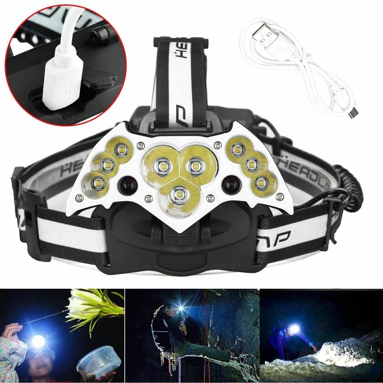 11 LED Rechargeable LED Headlamp Headlight Flashlight Head Torch