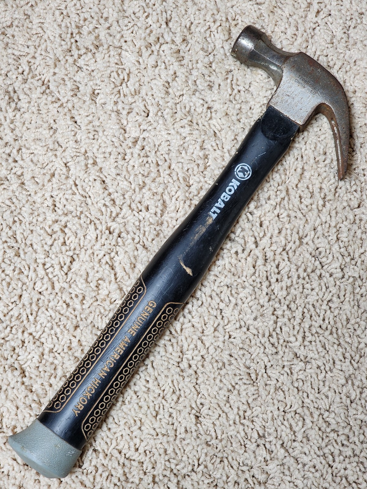 KOBALT 17669 Genuine American Hickory Curved Claw Hammer 12" long 7 oz