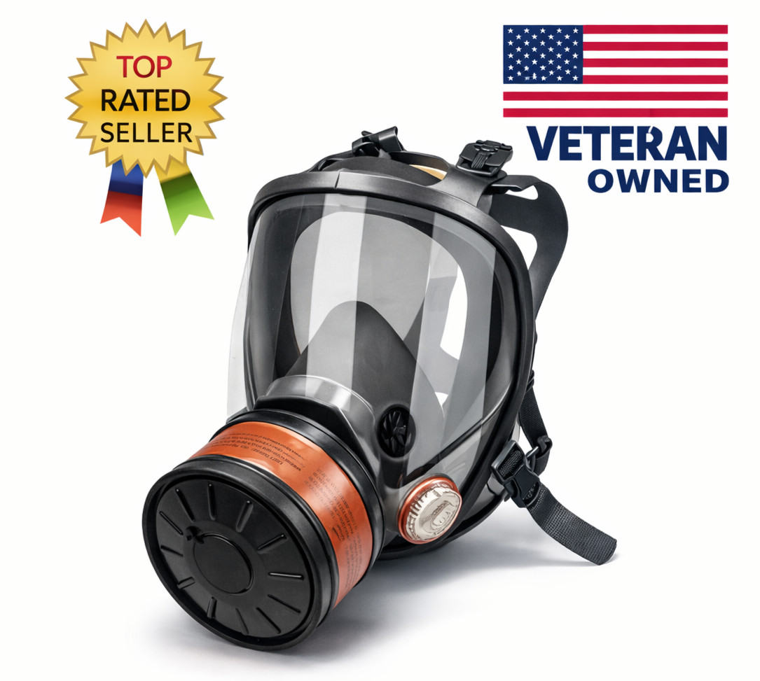 Full Face Gas Mask Respirator – Tear Gas Protection – Veteran Owned Sellers