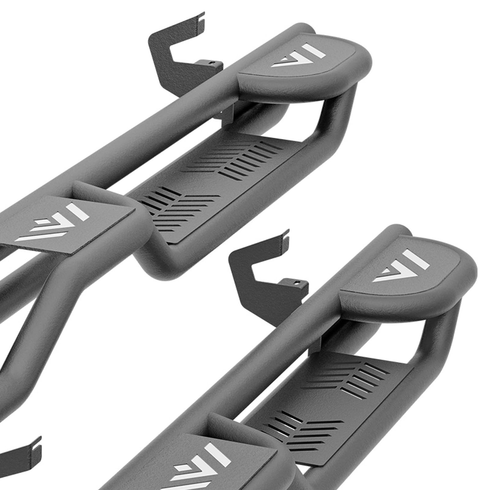 Two Raised Steps Running Boards for Double Cab Extended Cab
