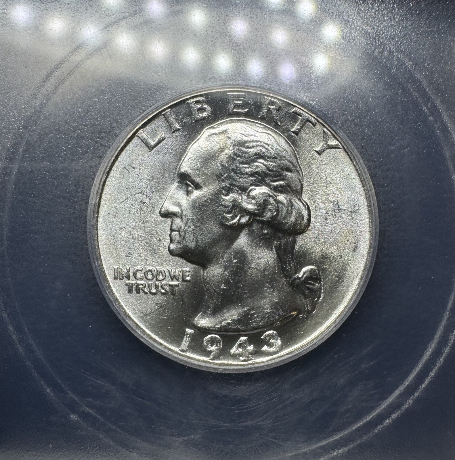 1943 Washington Quarter ICG MS64 Uncirculated 90% Silver