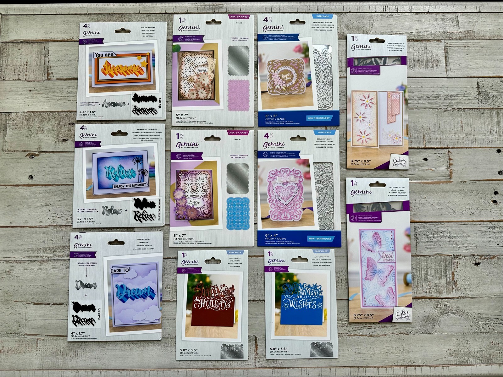 Lot 11 Crafters Companion Gemini Dies Stamps Papercraft Card Making MIXED NEW