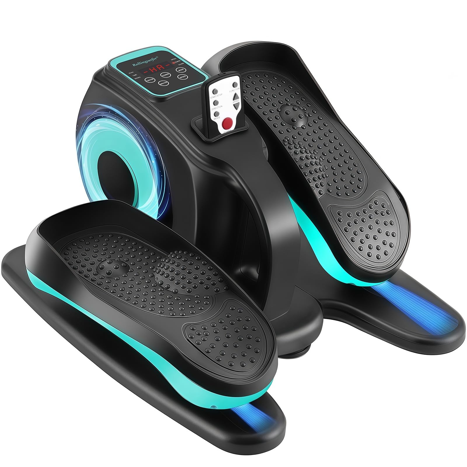 Under Desk Elliptical Machine, Compact Seated Pedal Exerciser with Remote