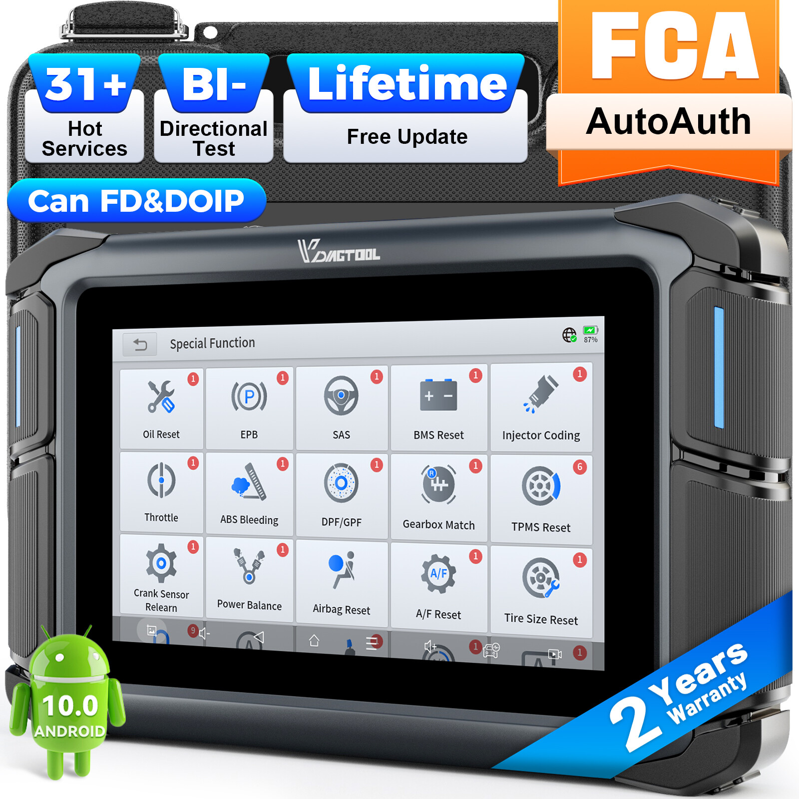 Lifetime Update OBD2 Scanner Full System Diagnostic Bi-directional Control Tool