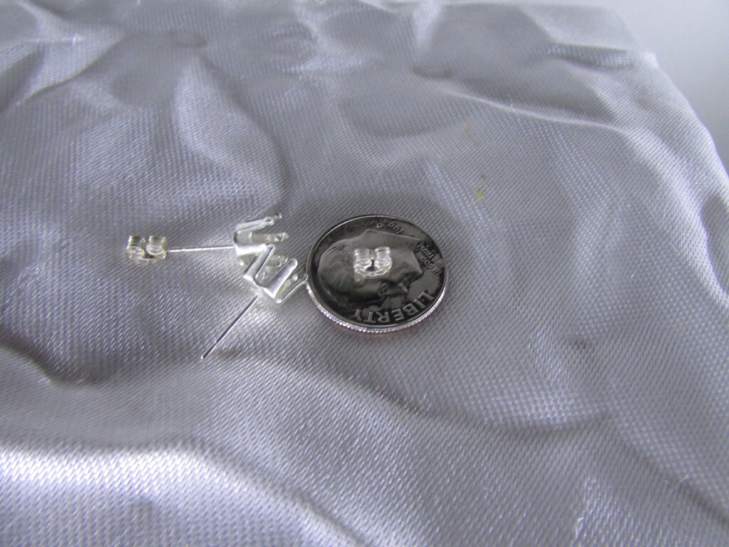 Solid Sterling Silver 6 Millimeter Round (6 prong) Snap-tite Earring Settings