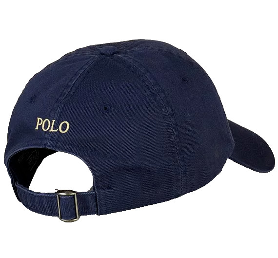 NEW! POLO Ralph Lauren Men's Classic Sport Golf Hat Ball Cap-Navy Blue/Yellow