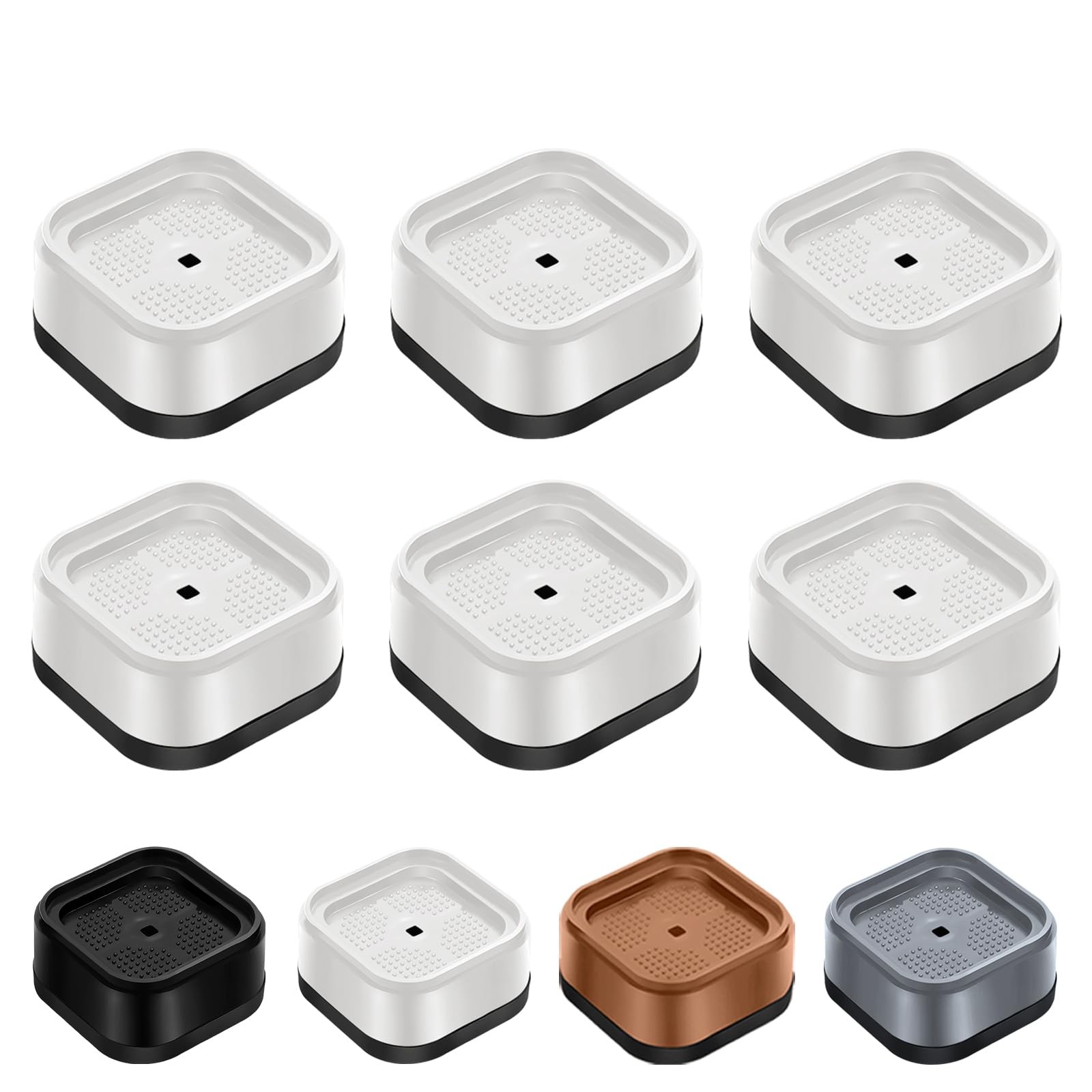 6 Pack Furniture Risers Adjustable Bed Risers Heavy Duty Lifts Height 1", Squ...