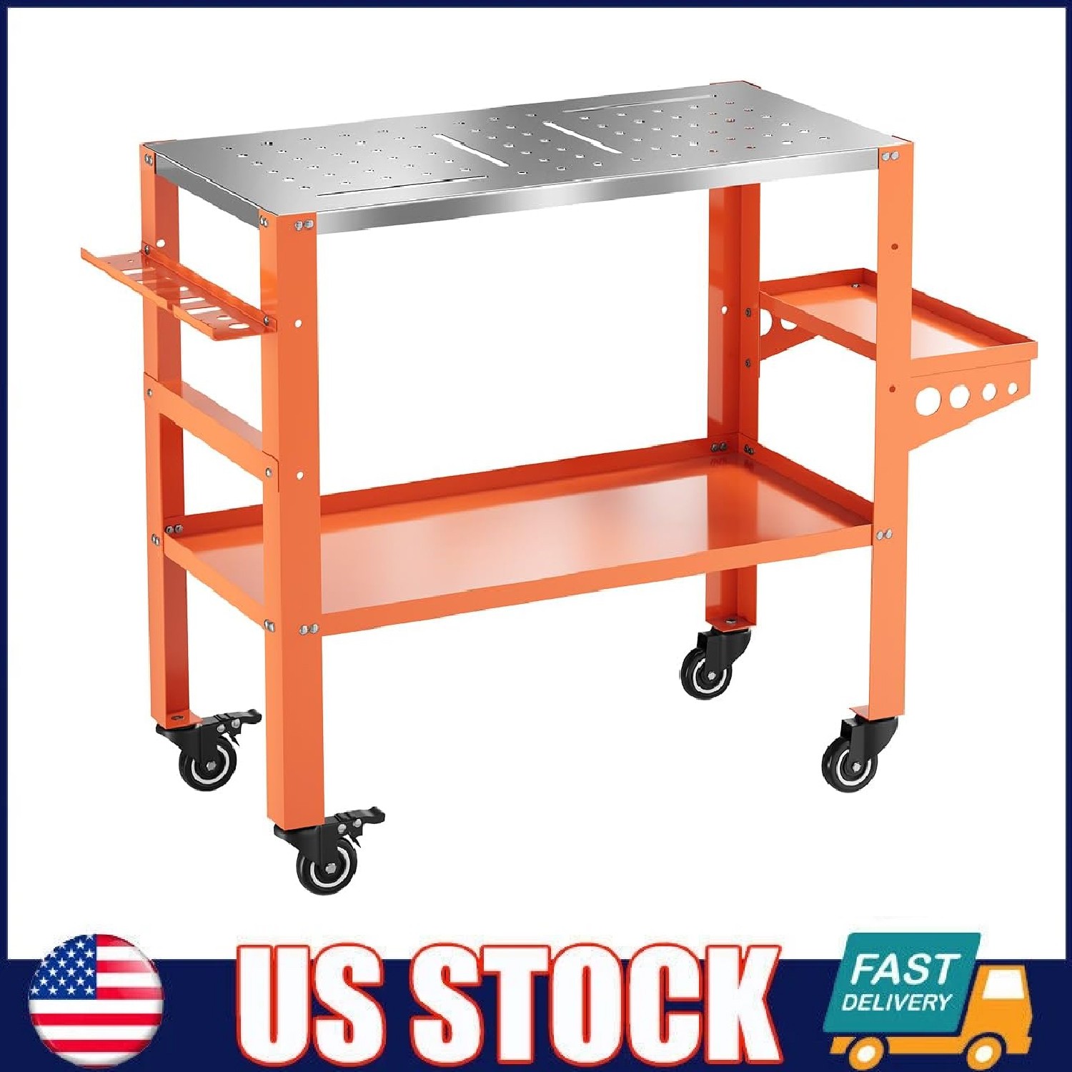 1200 lbs Capacity Heavy Duty Welding Table ,36"x18" Welding Workbench Table Cart