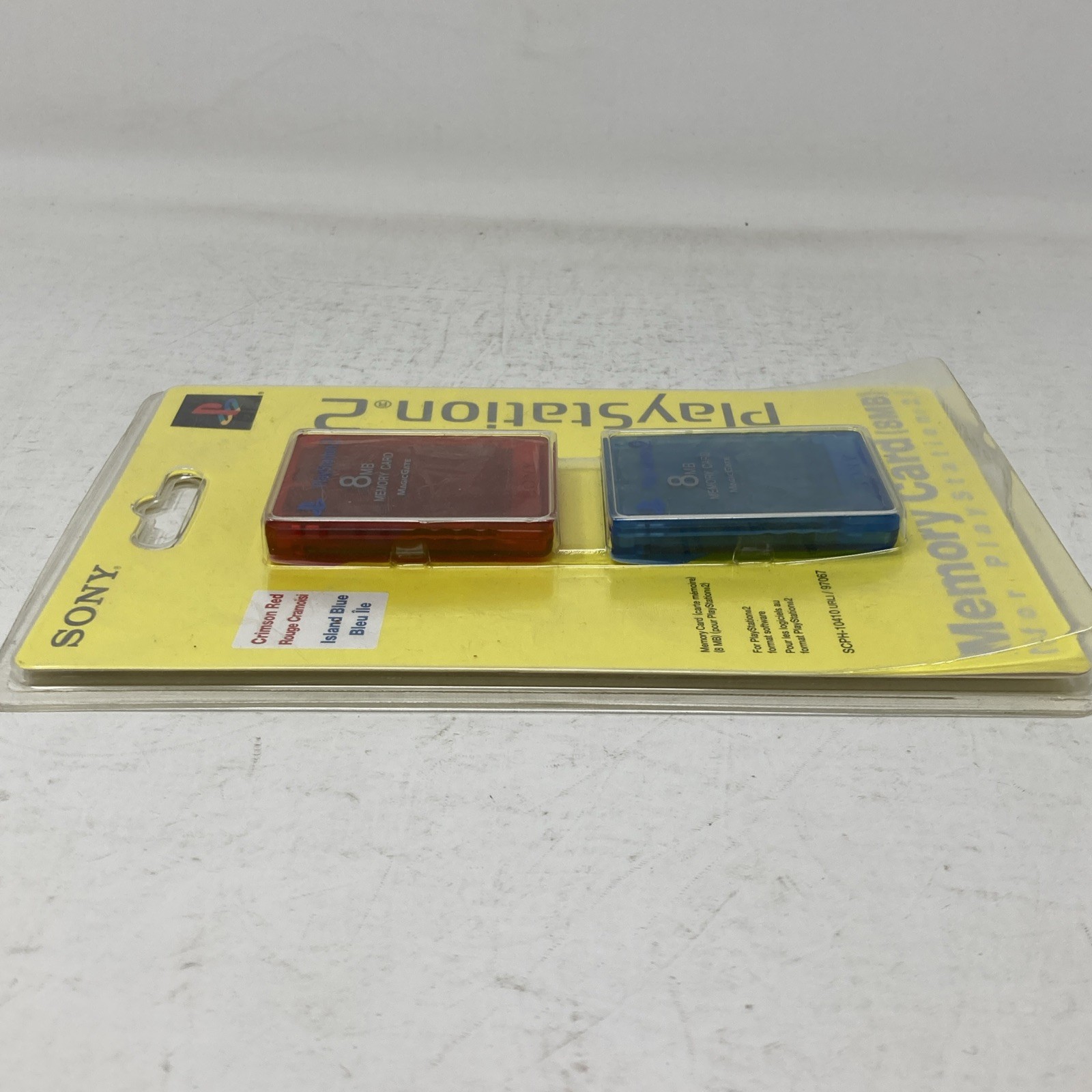 Sony PlayStation 2 8MB Memory Card Red/Blue 2-Pack, Sealed