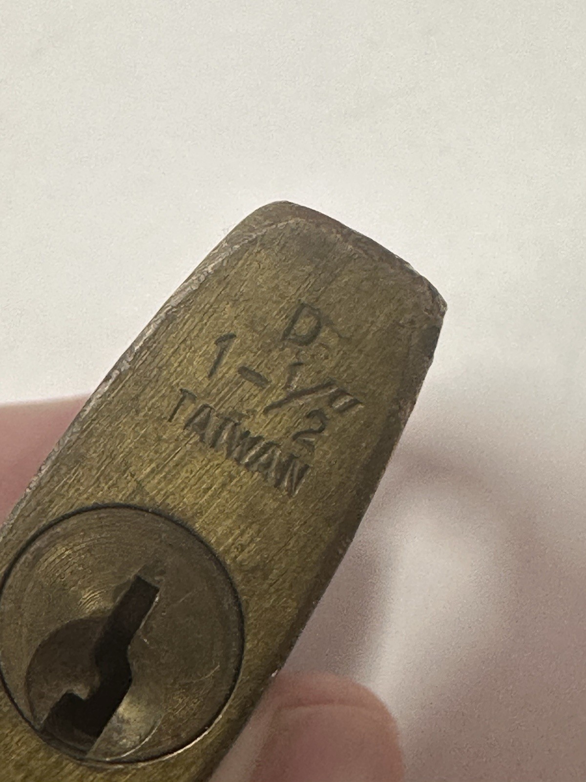COLE BRASS 1.5" LOCK with ORIGINAL KEY Works