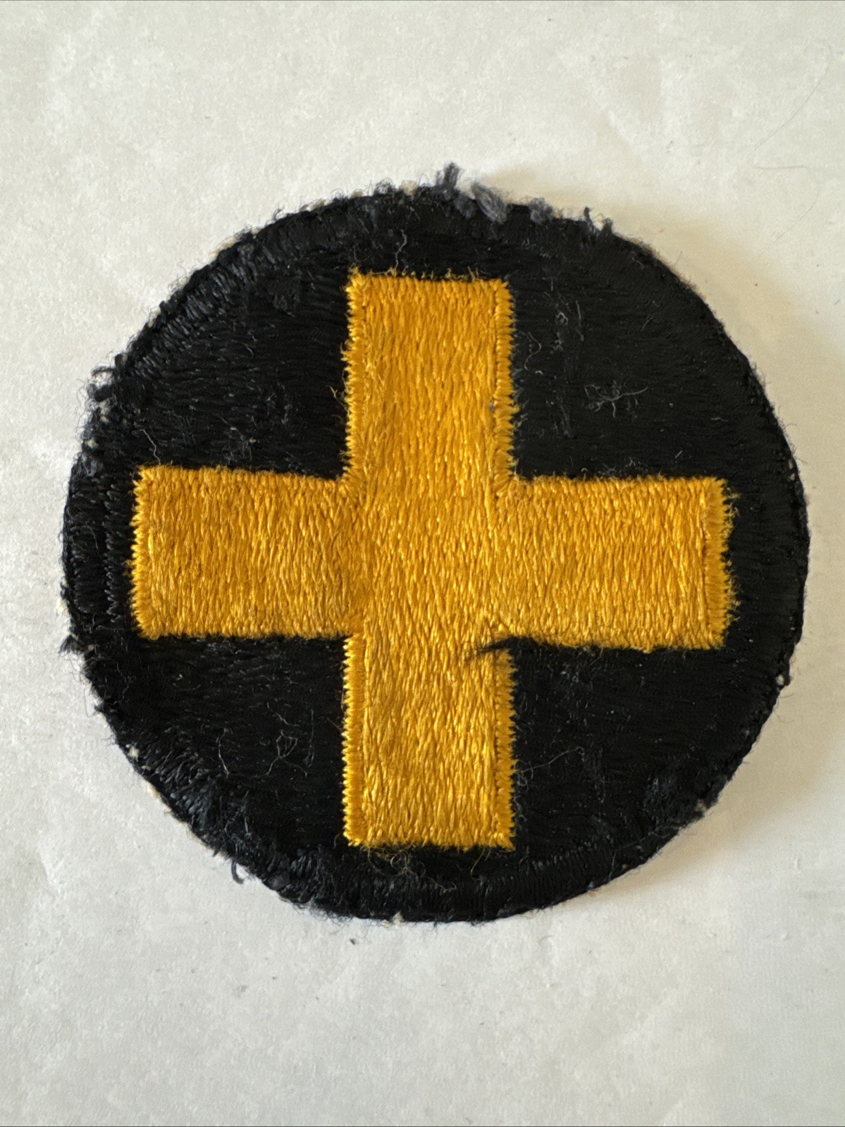 WW2 US Army Division 33rd Infantry Cut Edge Vintage Patch Original Snow Back
