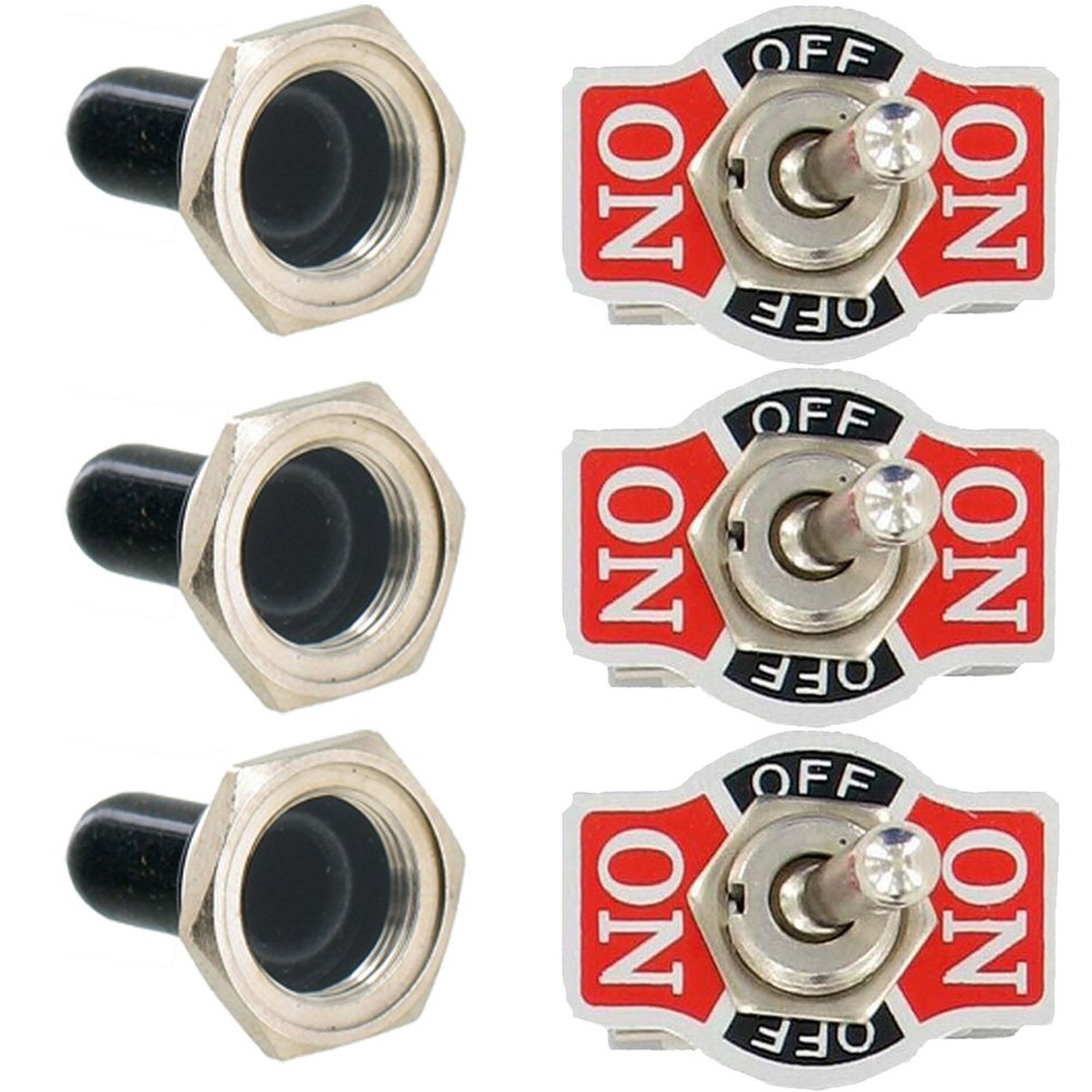 Etopars 3 X Heavy Duty 20A 125V 15A 250V SPDT 3 Terminal Pin ON/OFF/ON Rocker...