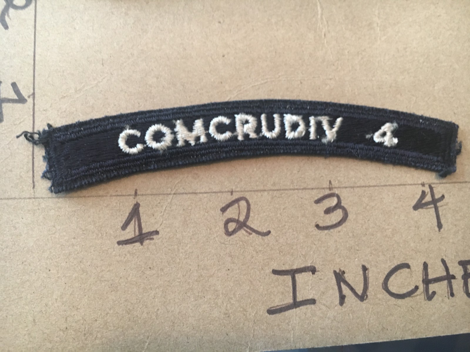 US NAVY SHOULDER STRIP TAB *** rocker *** Patch Comcrudiv 4
