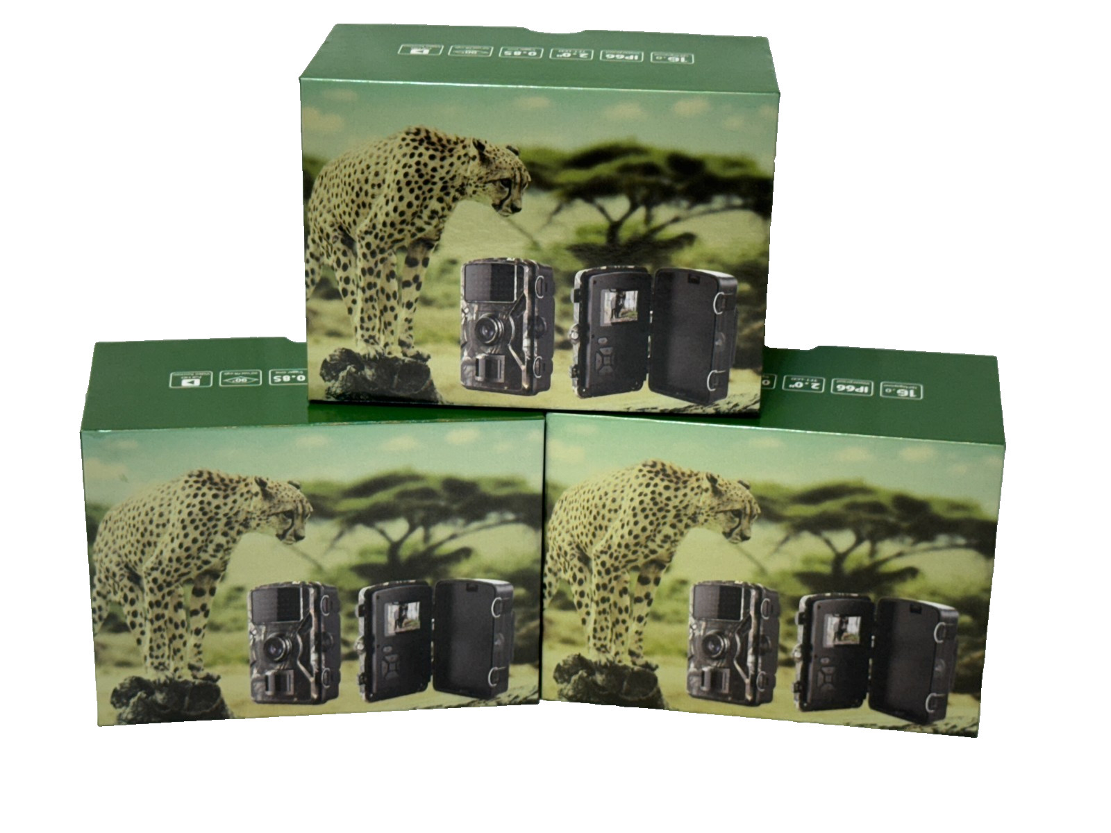 LOT of 3 DL001 Hunting Trail Camera 16MP 1080p 32GB Wildlife Scouting Cam