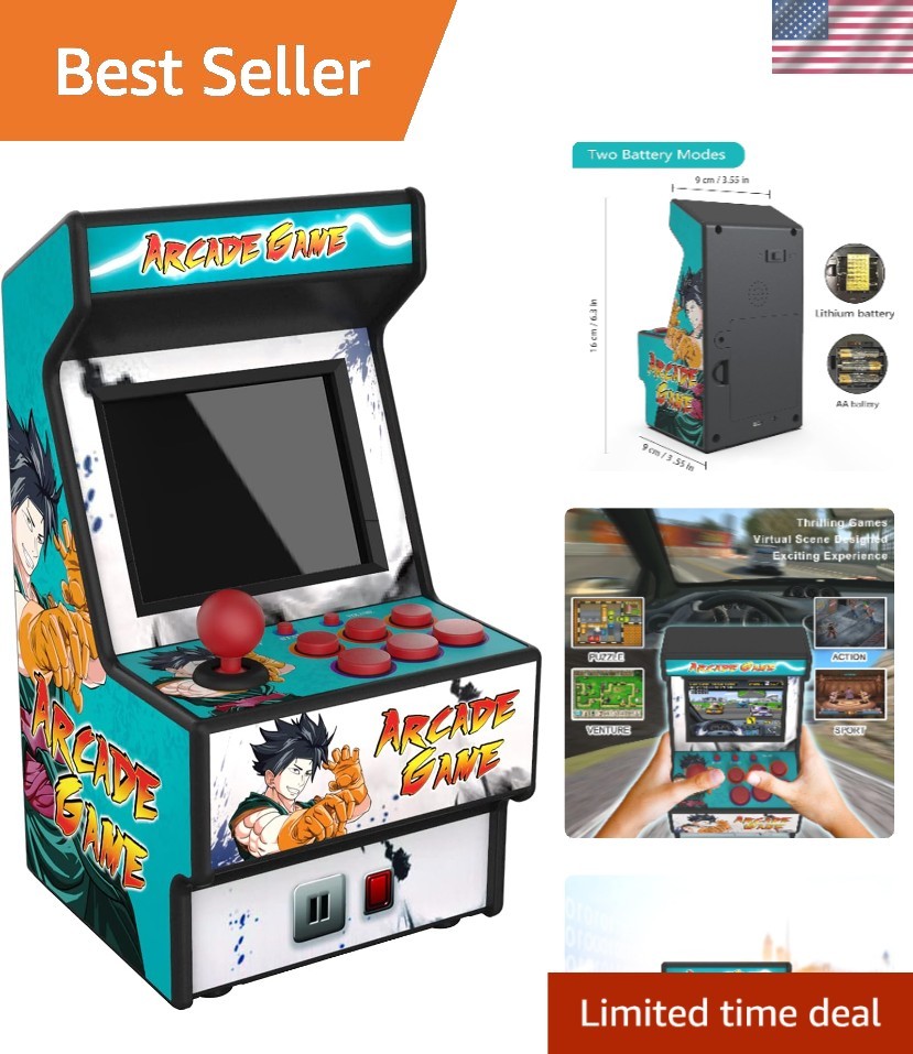 2.8 Inch Mini Arcade with 156 Classic Games - Perfect for Kids' Birthday Gifts