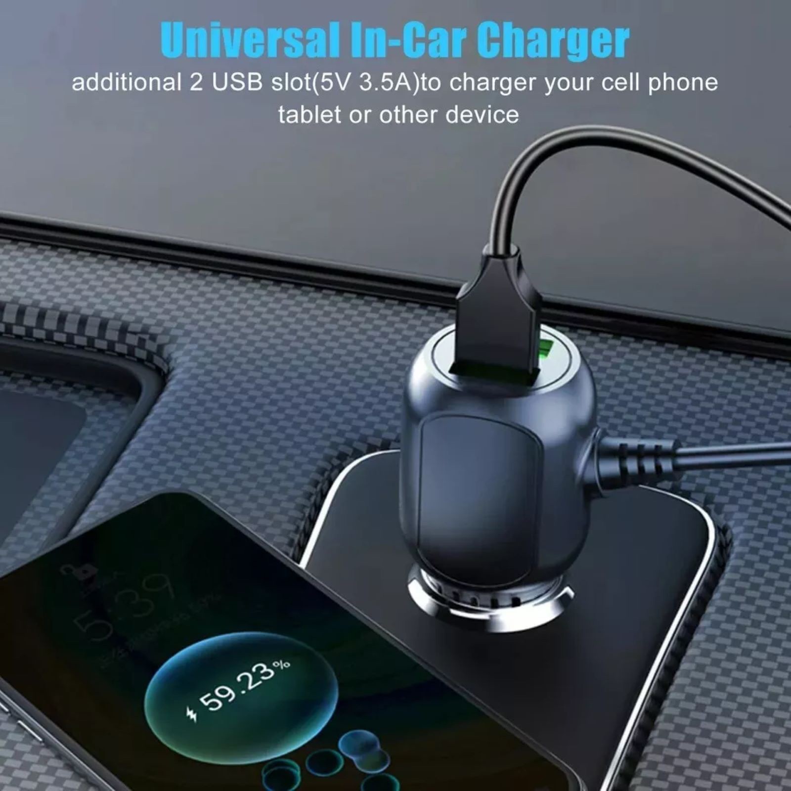 Plastic+Copper Car Charger Cable Power Cord Supply for DVR Camera GPS