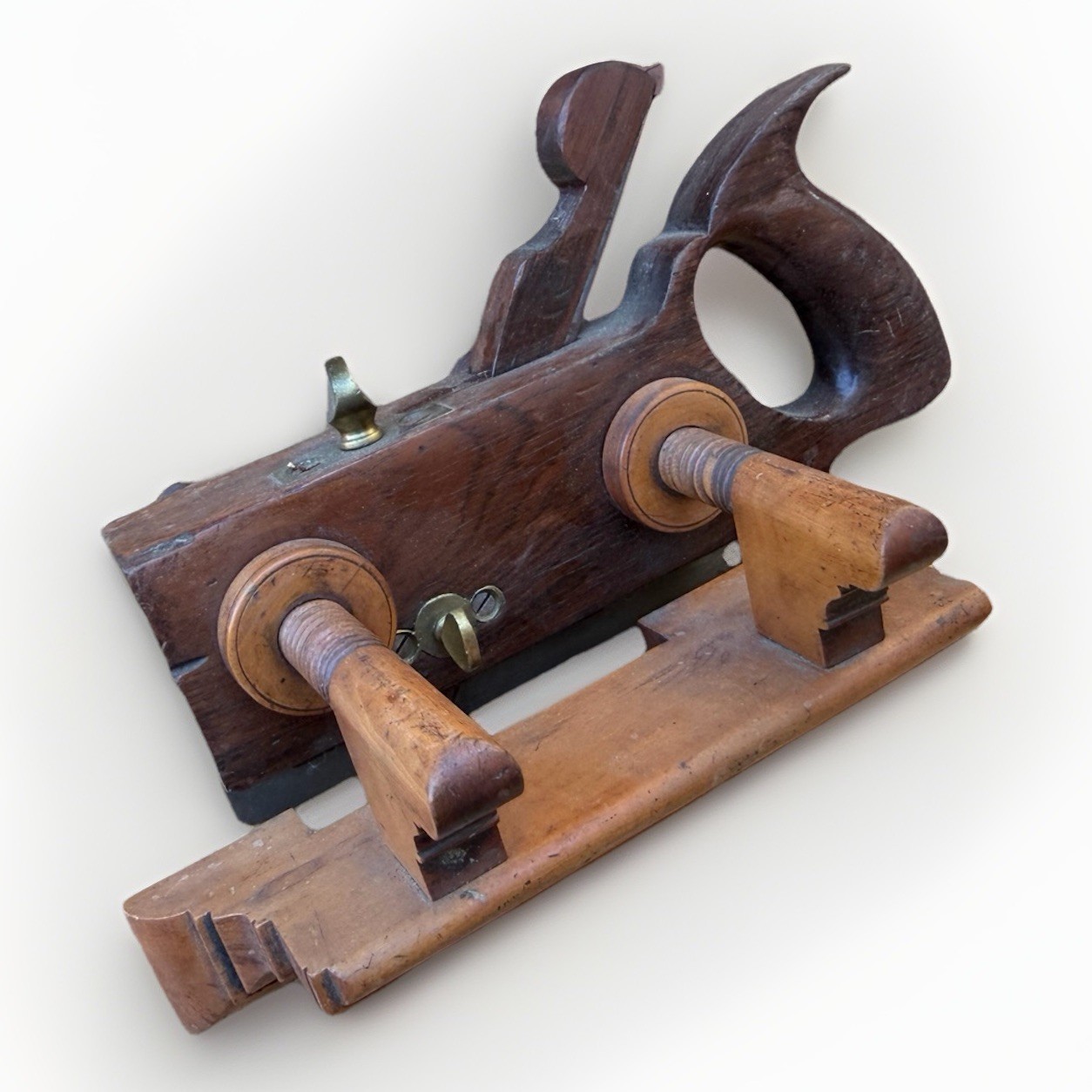 Rare Solid Rosewood & Boxwood Auburn Tool Co Auburn NY American Made Plow Plane