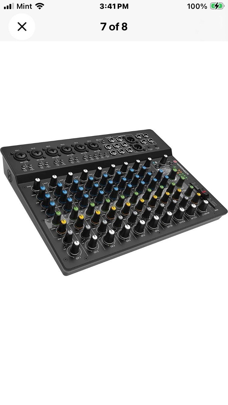 Harbinger LV14 14-Channel Analog Mixer With Bluetooth, FX & USB Audio