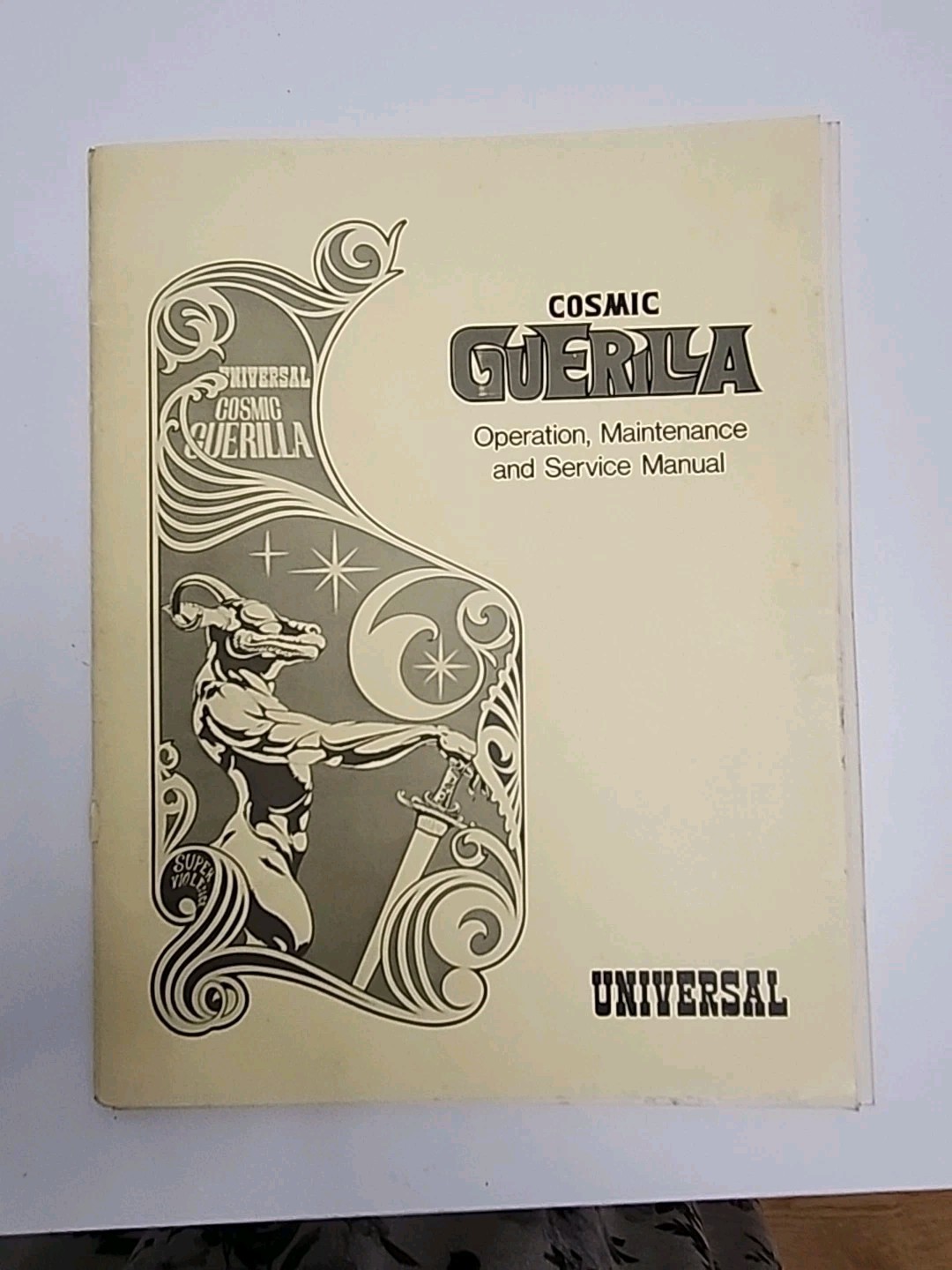 COSMIC GUERILLA ARCADE MANUAL ORIGINAL 1979 UNIVERSAL