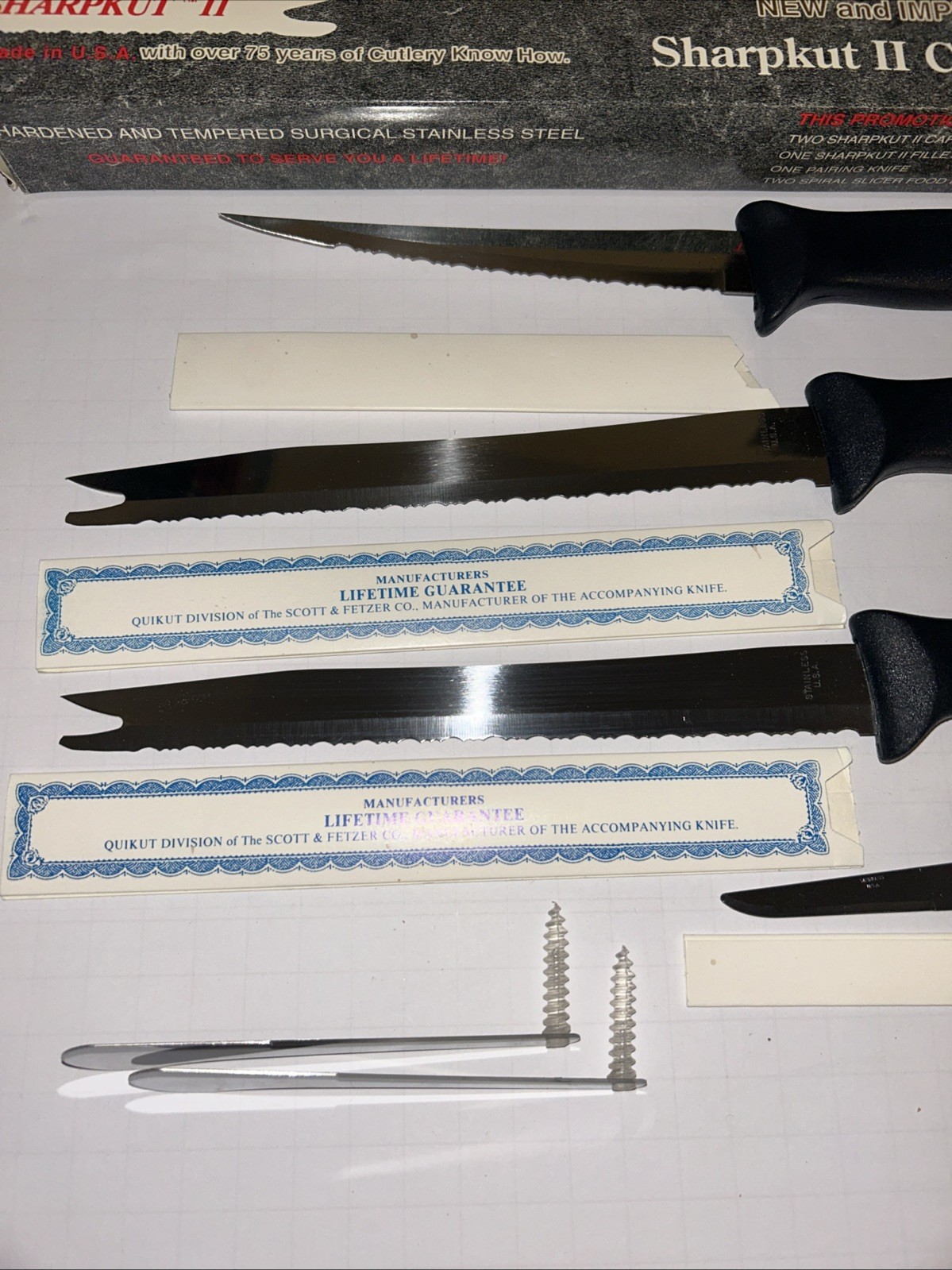 Sharpkut II By Quikut. Stainless USS. 6 Piece Set.