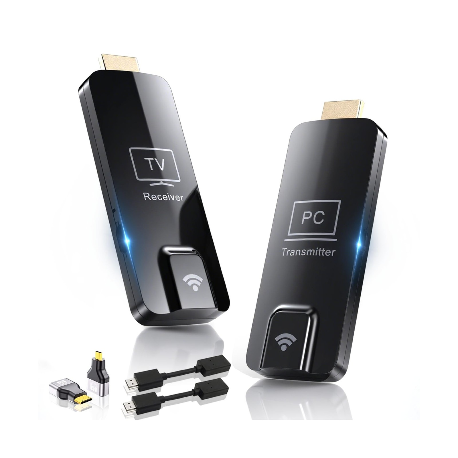 Wireless HDMI Transmitter and Receiver 328FT/100M,5.8G/2.4G Display Adapter D...