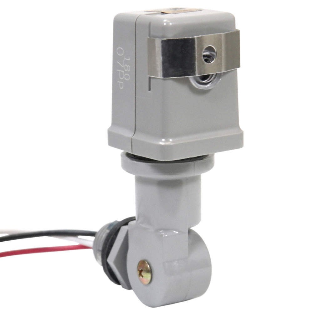 INTERMATIC K4221C Photocontrol, Stem and Swivel, Gray 6P008