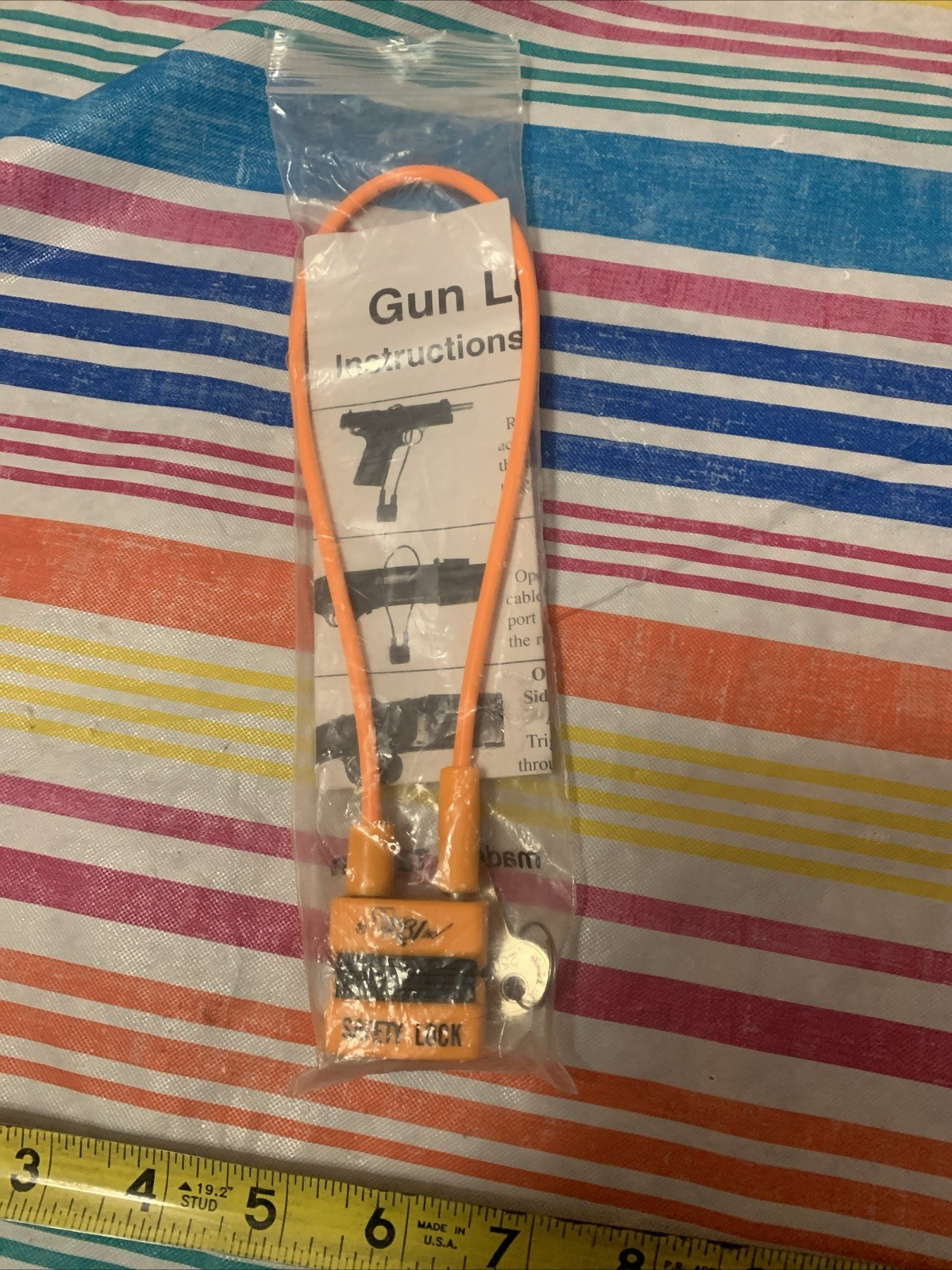 Cable Gun Safety Lock Orange with Two Keys KBI MO