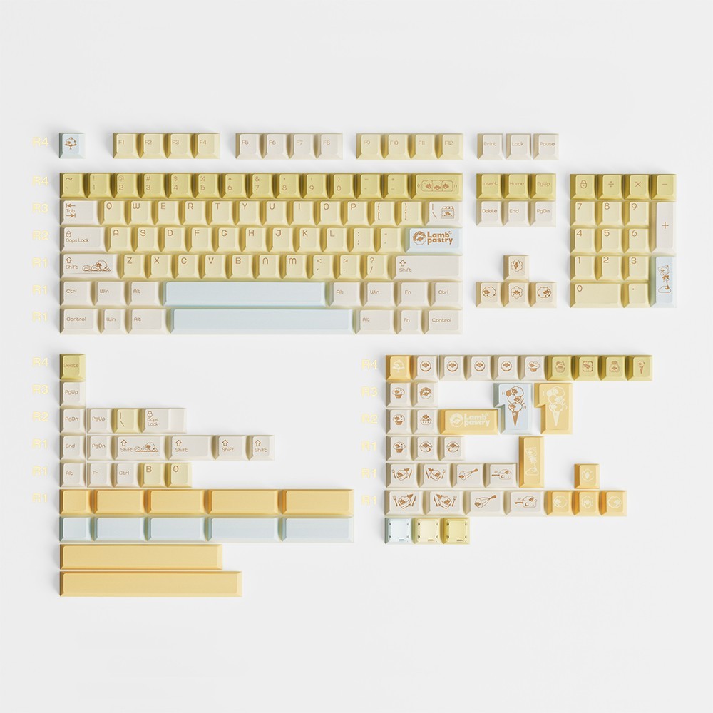 Keybyelab Yoki Yoki Wagashi Keycaps(176Keys,Cherry Profile,PBT)